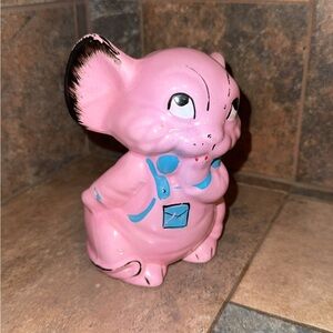 Pink Ceramic mouse planter